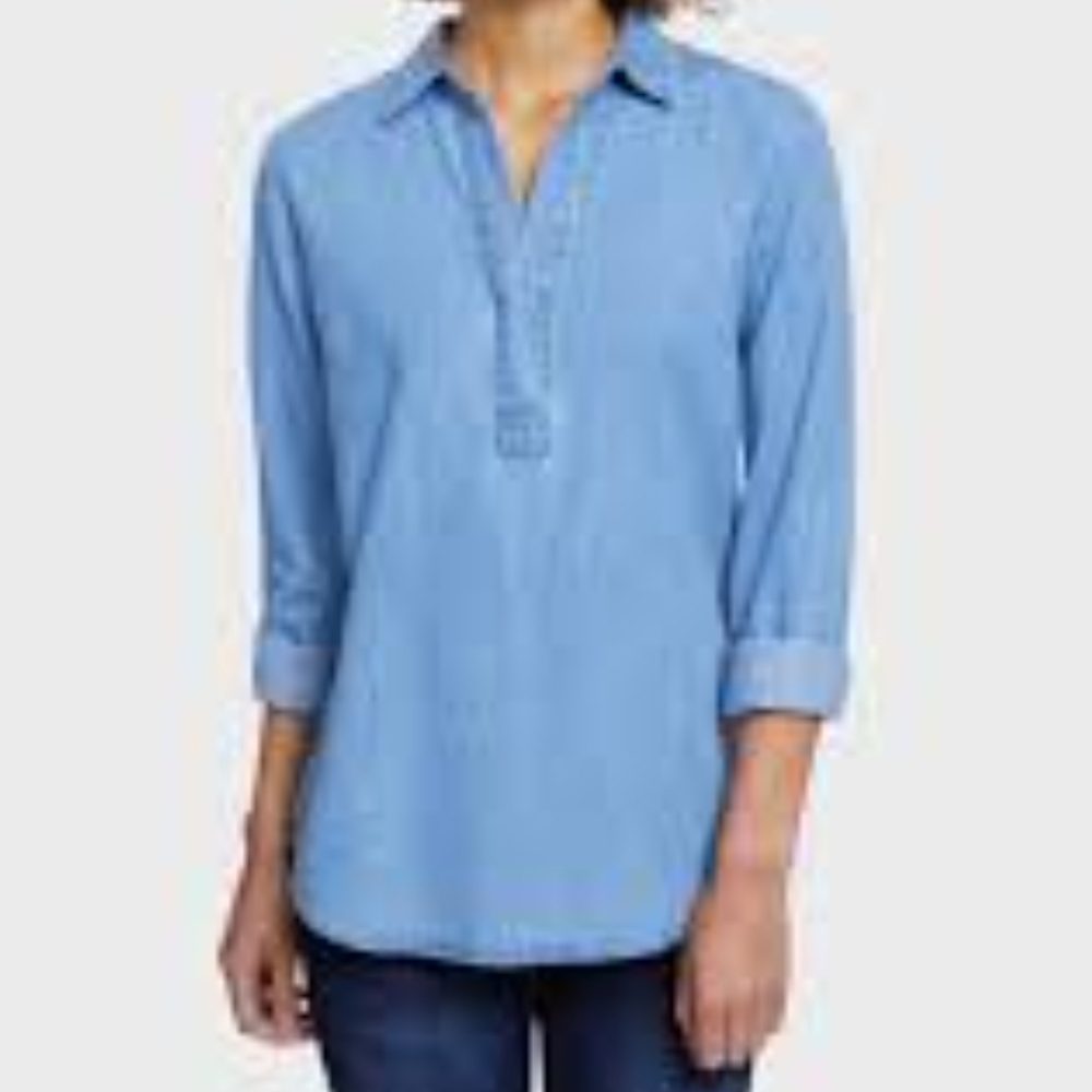 Nautica Women's Light Blue Button Down Shirt